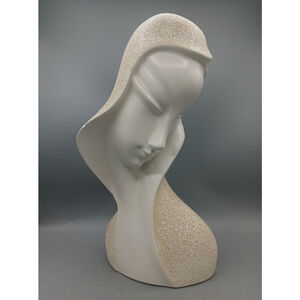 VTG 50s MCM Abstract 14" Ceramic Bust Art Sculpture Mid Century Signed Serena